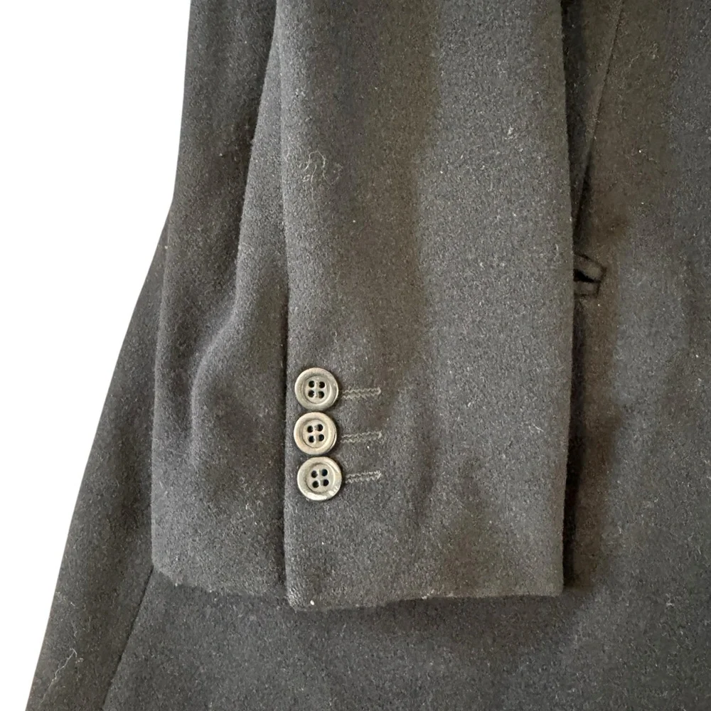 Pal Zileri Three-Button Italian Black Wool Cashmere Sport Coat Blazer Size 50R